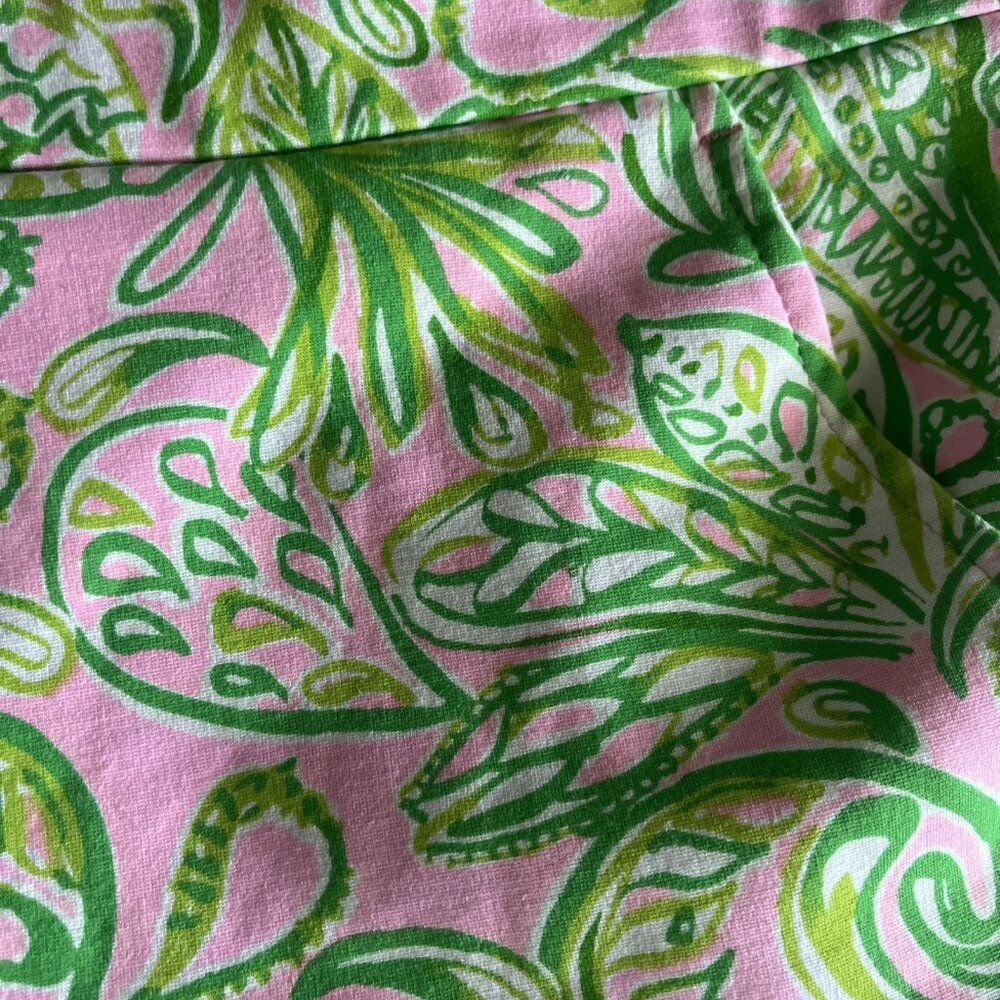 Lilly Pulitzer Darci Knit Scalloped Shorts Mandevilla Pineapple Sz 16 Resort EUC - Picture 3 of 5